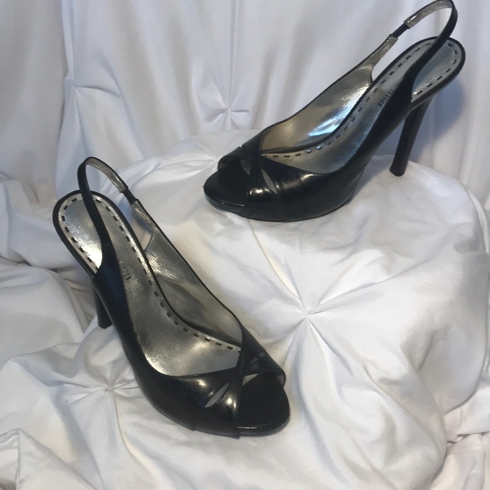 Black Gianni Bini Peep Toe